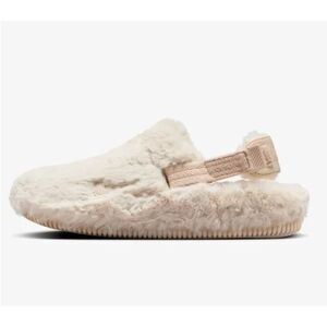 Nike Calm Mule  SE NA 'Sanddrift Color Fur' Beige  Women's Size 9 FZ3119-100 NEW